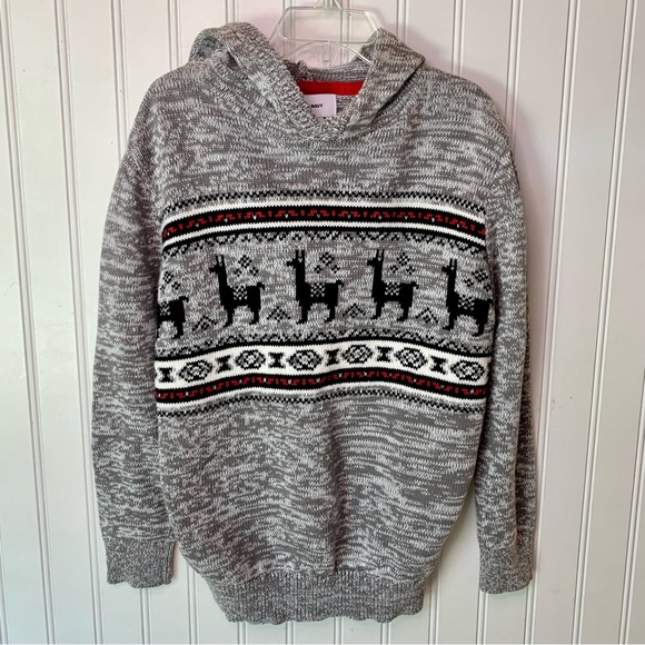 Old Navy Other - Boys old Navy Llama Hooded Sweater, S 6-7